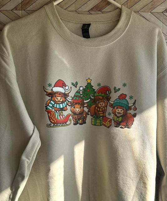 Christmas Cow Crewneck